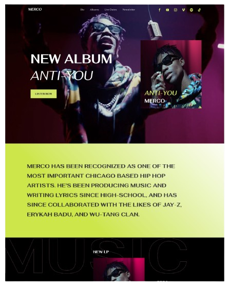 Rap Musician websites