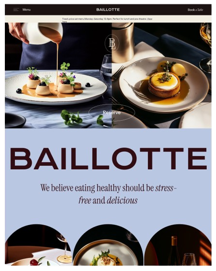 chef restaurant websites