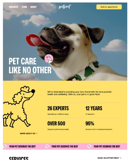 vet clinic websites