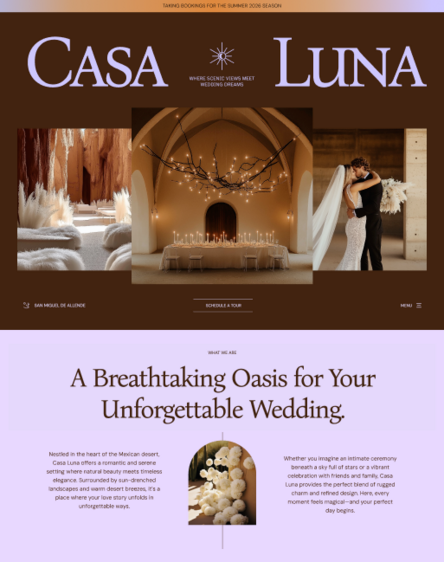 wedding venue websites