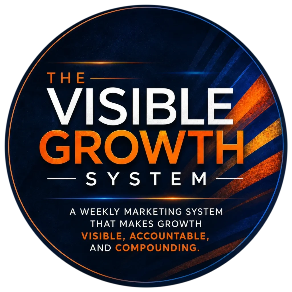 The Visible Growth System — a weekly marketing system that makes growth visible, accountable, and compounding