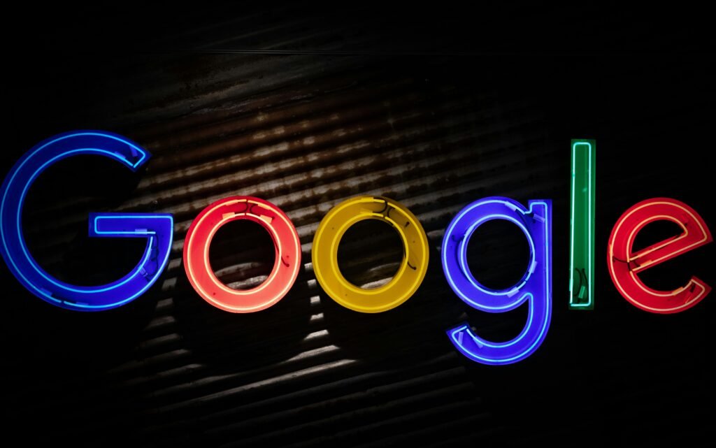 Neon Google logo sign – Google Ads management